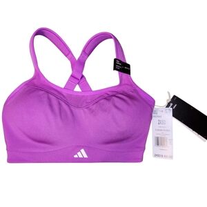 Adidas Purple Cross-Back Sports Bra